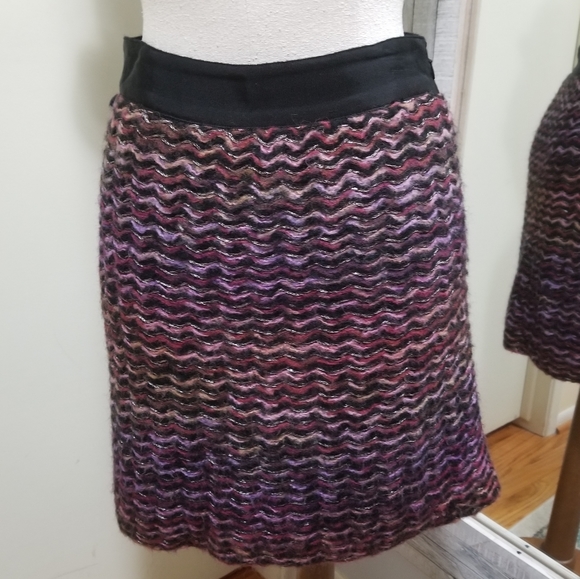 Knitted & Knotted Purple Yarn Knit Pencil Skirt 6 - Picture 5 of 8